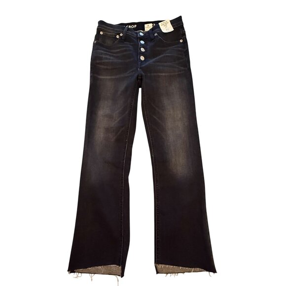 J.Crew Womens 9" Billie Demi Boot Crop Jeans Sz 27 Frayed Hem Perfecting Pockets - Picture 1 of 16
